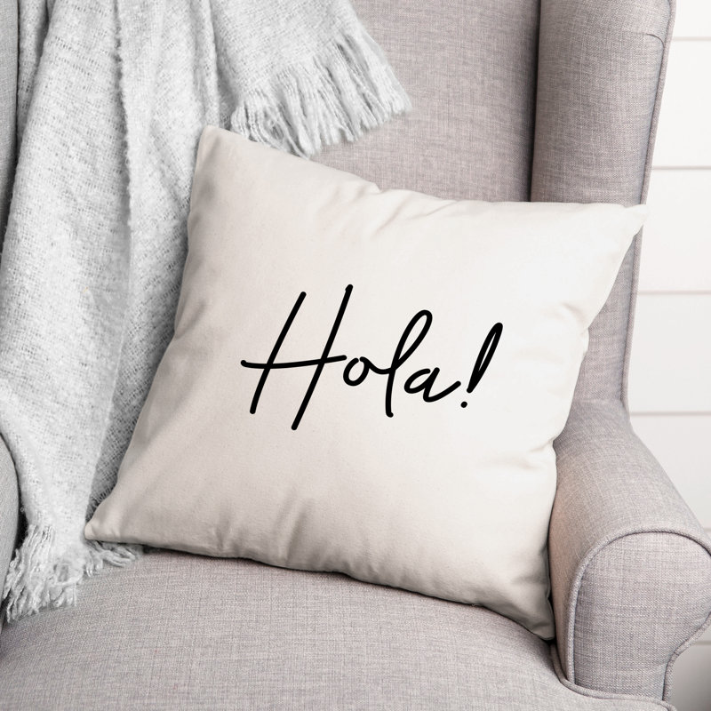 Coussin décoratif noir et blanc Hola