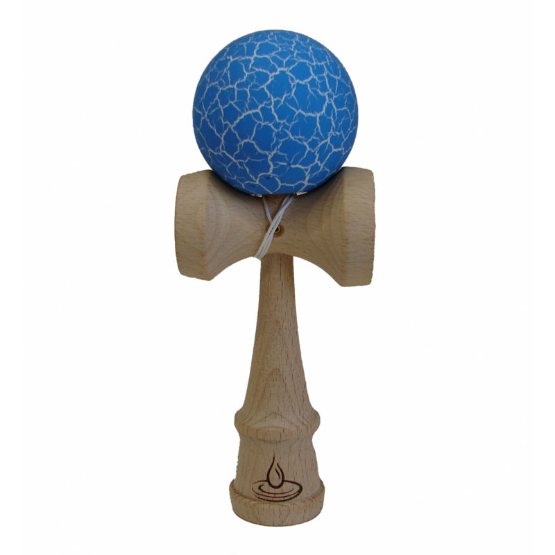 Kendama craquelé, Blanc / bleu