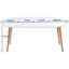 Extensible Table With Top And Metal Legs For Dining Room, Office, Coffee, 100/140/180X100x75cm, Clear Design, Matte White Dining, Sophisticated-2057952580