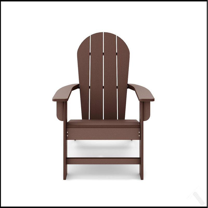 Adirondack Chair – Premium HDPE Poly Lumber For Pool, Patio, And Garden Elegance, Brown