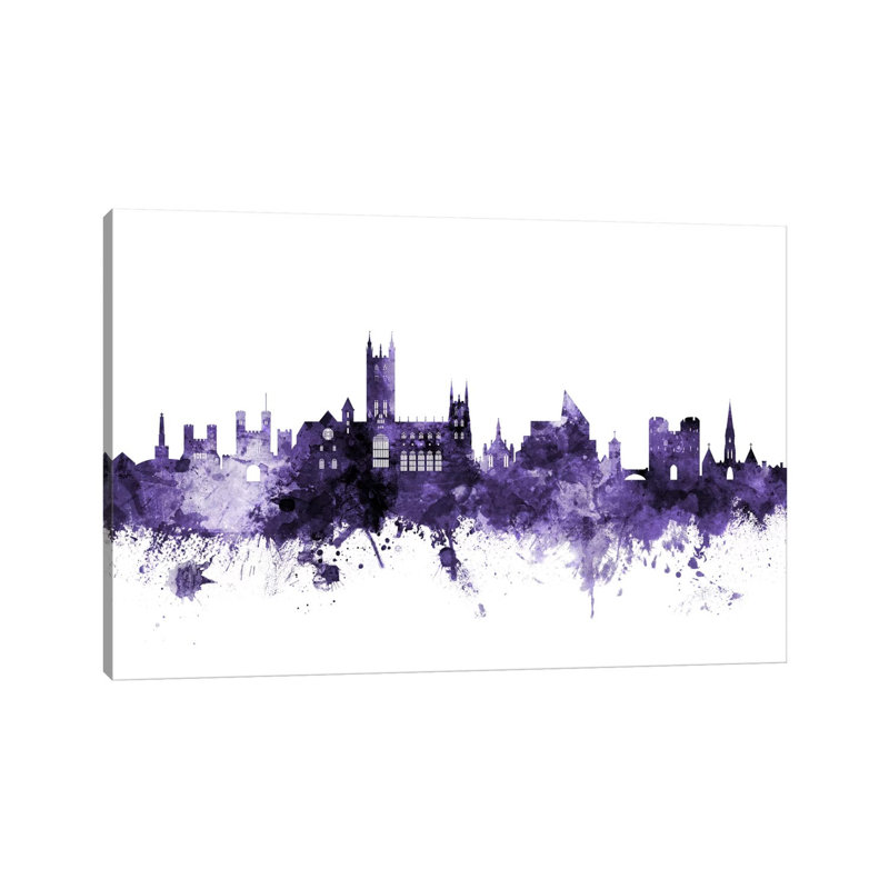 Canterbury, England Skyline by Michael Tompsett - 1 Piece Wrapped Canvas Wall Art, 20.32 cm H x 30.48 cm W