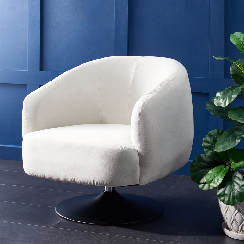 Fauteuil d'appoint rembourré Gappu, Crème