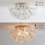 Plafonnier encastré 5 lumières en verre transparent champagne brossé 20 po Frieda Modern
