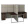 Easy Office 2 Person L-Shaped Desk with Drawers and Panels Cubicle