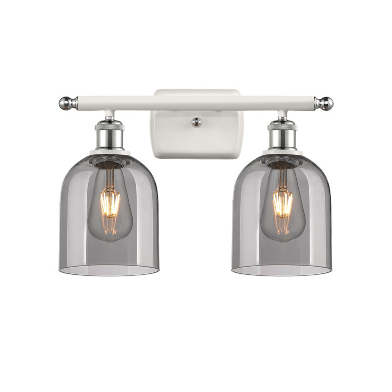 Allysson 2 - Light Dimmable Vanity Light, Light Smoke, White Polished Chrome