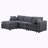 Upholstered L-Shaped Sectional Reversible-1409081835