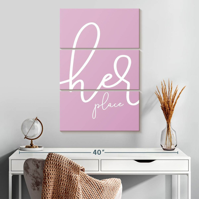Kema Her Place - rose, H 32 po x l 20 po