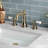 Kingston Brass English Classic Two-Handle 3-Hole Deck Mount Widespread Bathroom Faucet with Pop-Up Drain-31820147