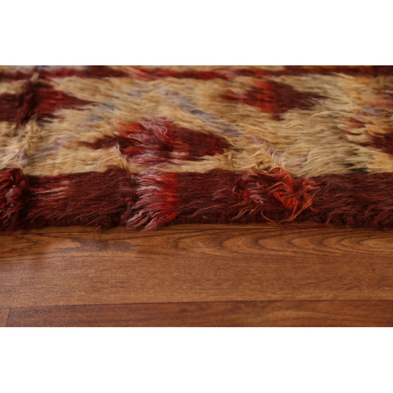 One-of-a-Kind 5'8'' X 7'8'' New Age Wool Area Rug in Red