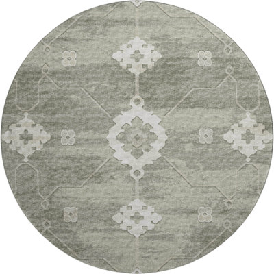Premium Machine Washable Taquoia AMF122 Olive Rug
