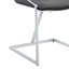 Chaise d'appoint en velours gris et finition chromée (ensemble de 2)