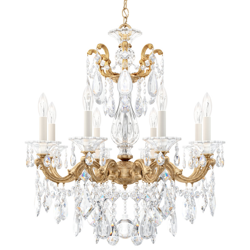 La Scala 8 - Light Chandelier, Heritage Clear, French Gold