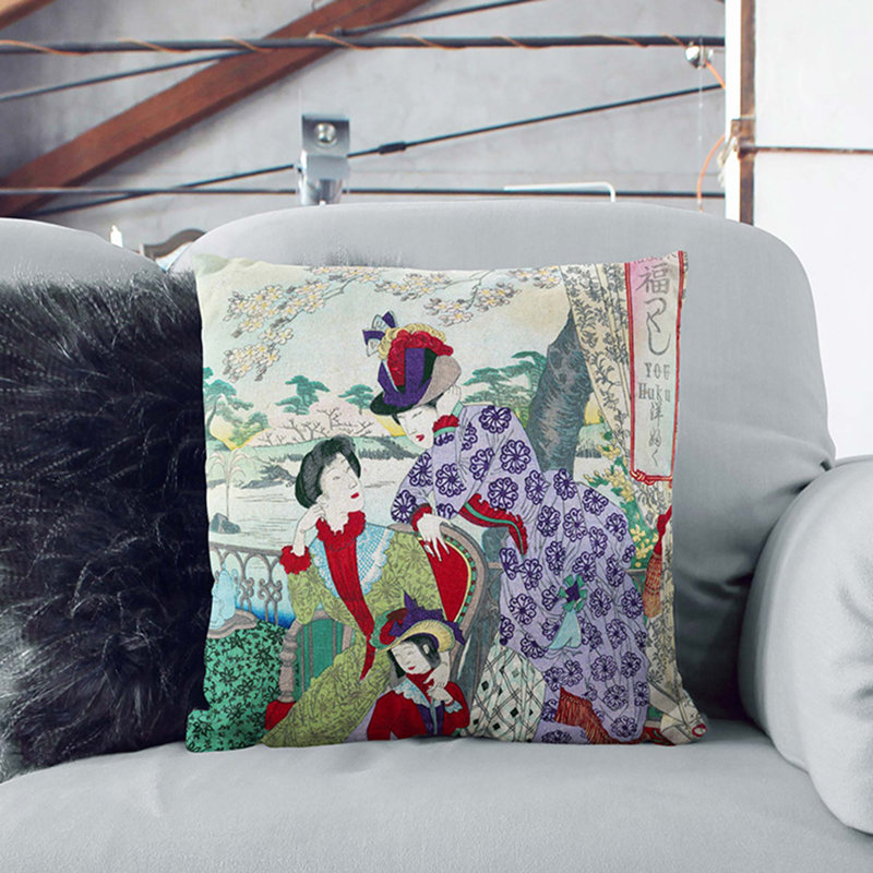 Square Cushion, 55cm H x 55cm W x 20cm D, White
