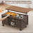 Farmhouse Lift Top Coffee Table With Wheels Hidden Storage Sliding Barn Doors-185146080