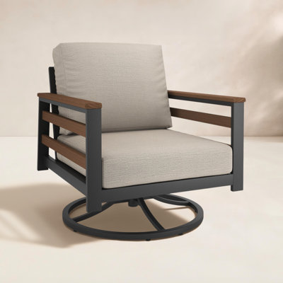 Townsend Metal Outdoor Swivel Rocking Chair with Sunbrella® Cushion