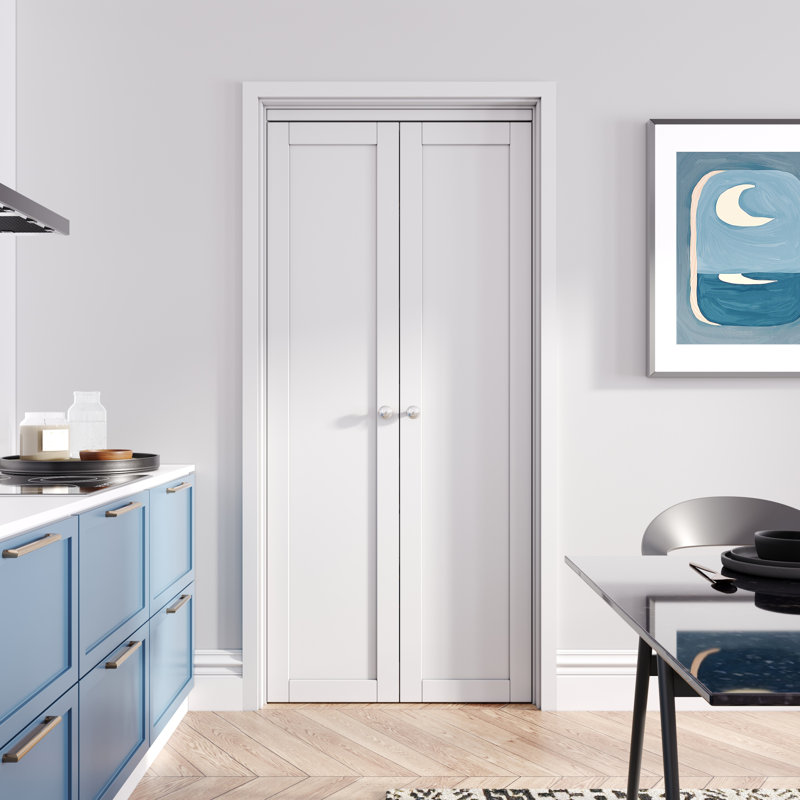 Portes pivotantes pré-finies en bois manufacturé 1-Lite avec trousse de quincaillerie (sans cadre), 36 po x 80 po