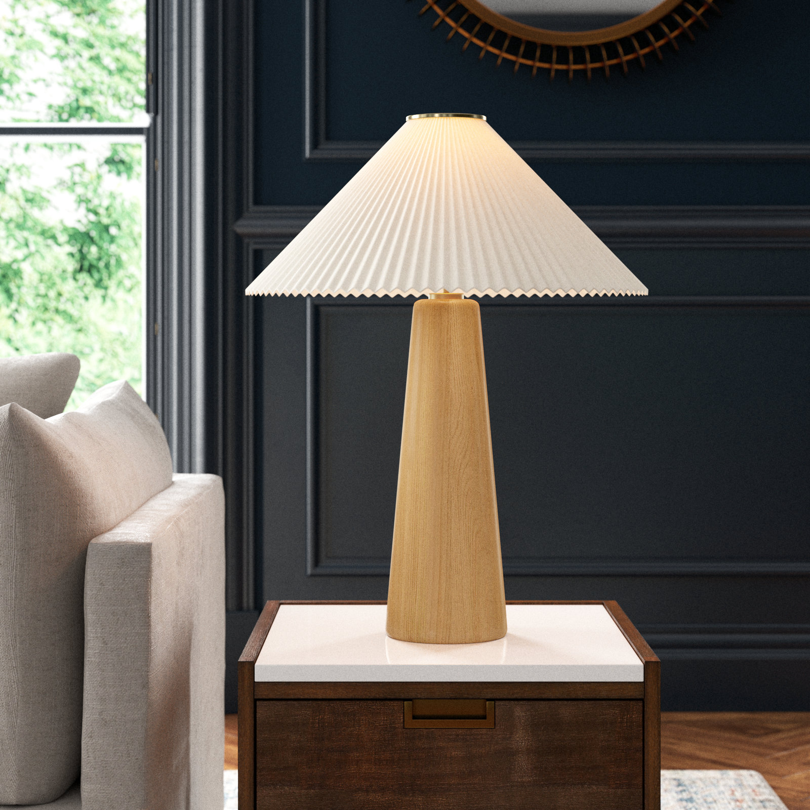 Anabelle Solid Wood Table Lamp