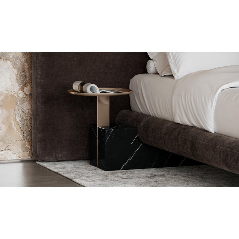 *Overlap Uph 2 Pnl Bed, Taupe, King