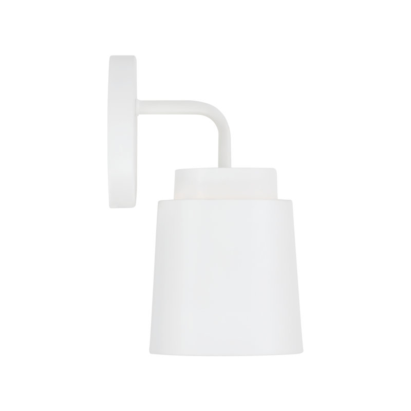 Applique murale l 5 po x H 9,50 po, Blanc mat