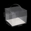 Ensemble de 50 boîtes à gâteaux rectangulaires transparentes