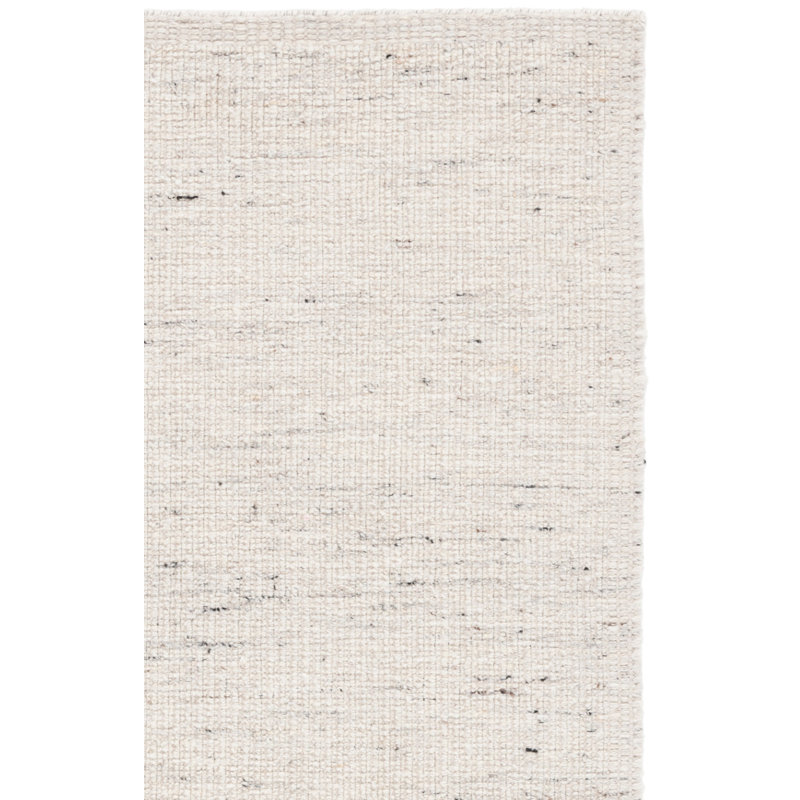 Tapis noir / beige en laine tissé à la main et à plat Cramden, Rectangle 6 pi x 9 pi