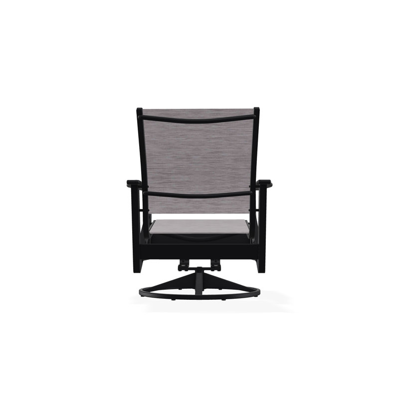 Wexler Outdoor Swivel Lounge Chair, Black, Collect Charcoal