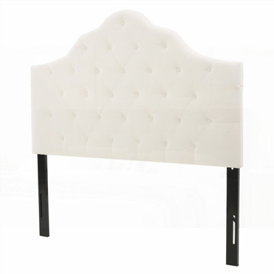 Tête de lit tapissier pour lit grand et bois massif Pieds en métal durables, hauteur réglable Design moderne