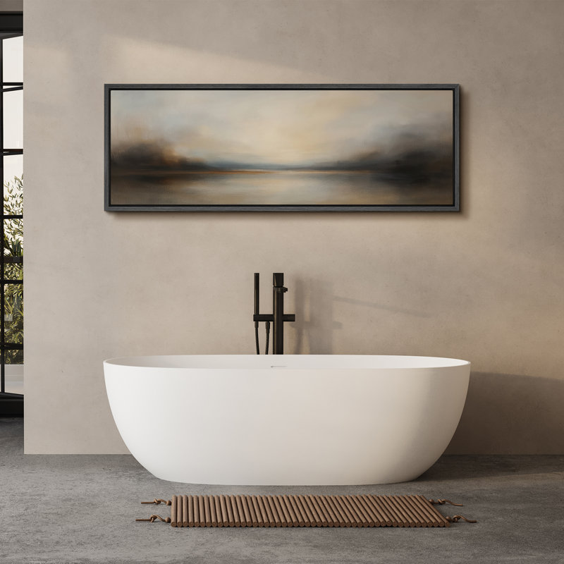 Grande impression sur toile encadrée, impression de paysage abstrait pour la décoration intérieure moderne, H 20 po x l 60 po