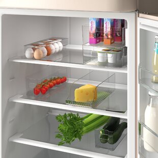 1pc White Transparent Acrylic Refrigerator Side Door Storage Box,  Multifunctional Home Storage Box, Kitchen Storage Organizer For Snacks, Egg  And Vegetables