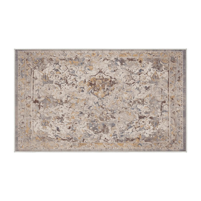 Silky Soft Plush Beige Area Rug