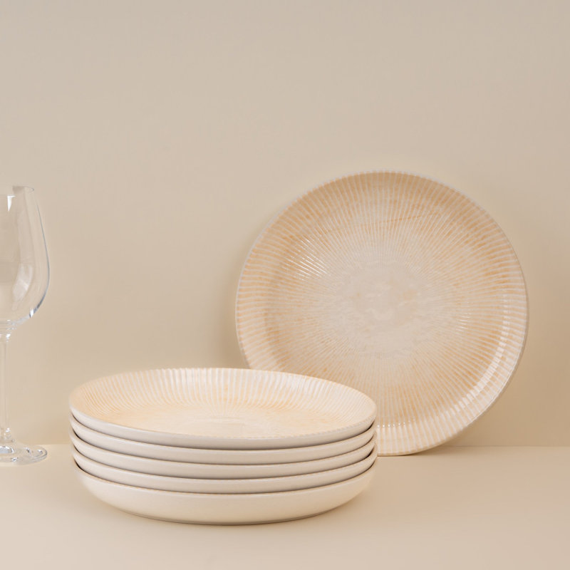 Assiette plate Paros-Sand, 9x9x1.1"