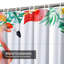 Aquarelle, bordure tropicale, branche, fleurs exotiques, feuilles avec 12 crochets-1102418121
