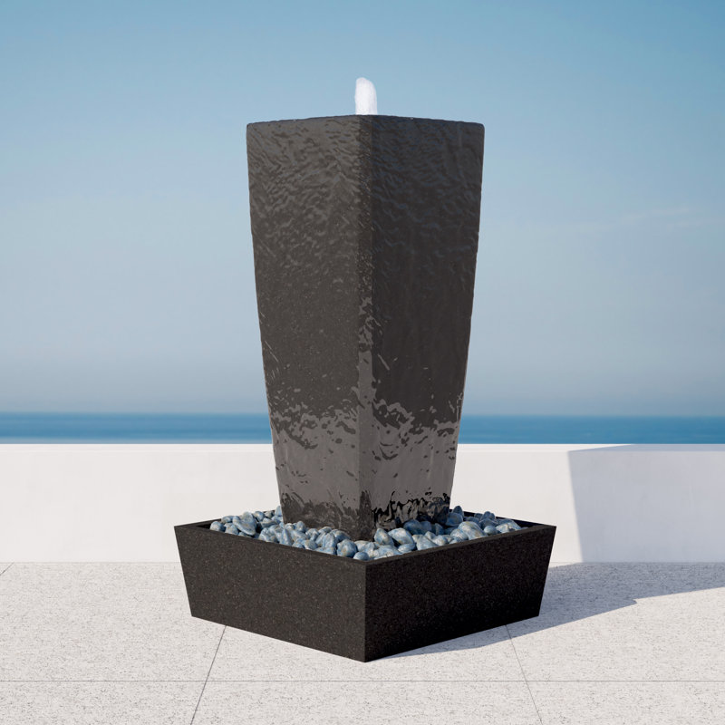 Weather Resistant Floor Fountain, Graphite