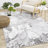 Grey White Marble Area Rug-1046824453