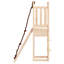 Garnes Playhouse with Climbing Wall Solid Wood Pine-482947279