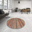 Tapis brun/marron/vert de zone contemporaine-1827682360