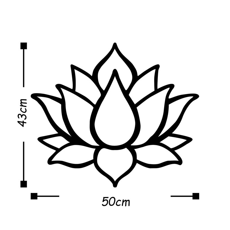 Wall Decor on Metal, Black