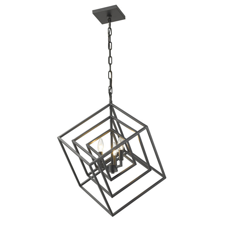 Lustre 3 lumières Harley-Rae, 98.75" H x 23" W, 3 lumières