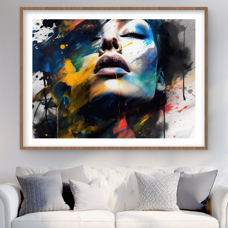 Painted Beauty - Framed Matted Bathroom Figurative Print