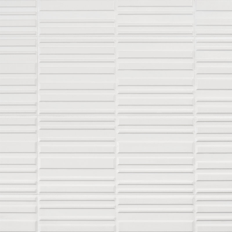 Carreau en céramique à motif 7,87 po x 15,74 po Newcastle, blanc