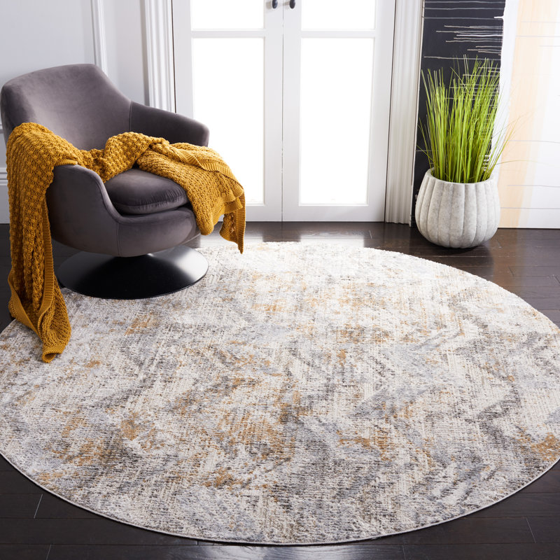 Princeton Performance Chevron Rug, Round 6'7"