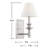 Alarins 1-Light Dimmable Armed Sconce with Fabric Shade-1008733835