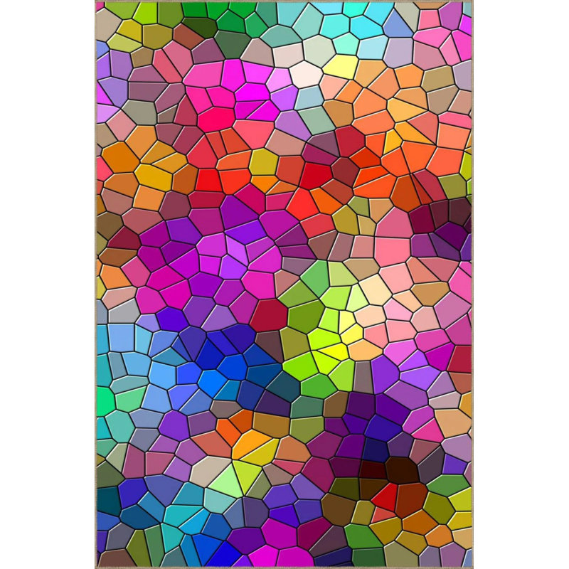 Tapis tissé multi-tons, Rectangle 5 pi 2 po x 7 pi 7 po
