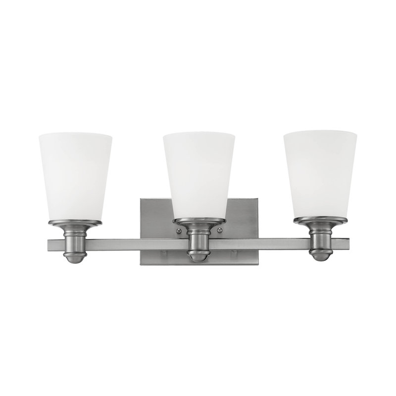 Beckville 3 - Light Dimmable Vanity Light, Satin Nickel