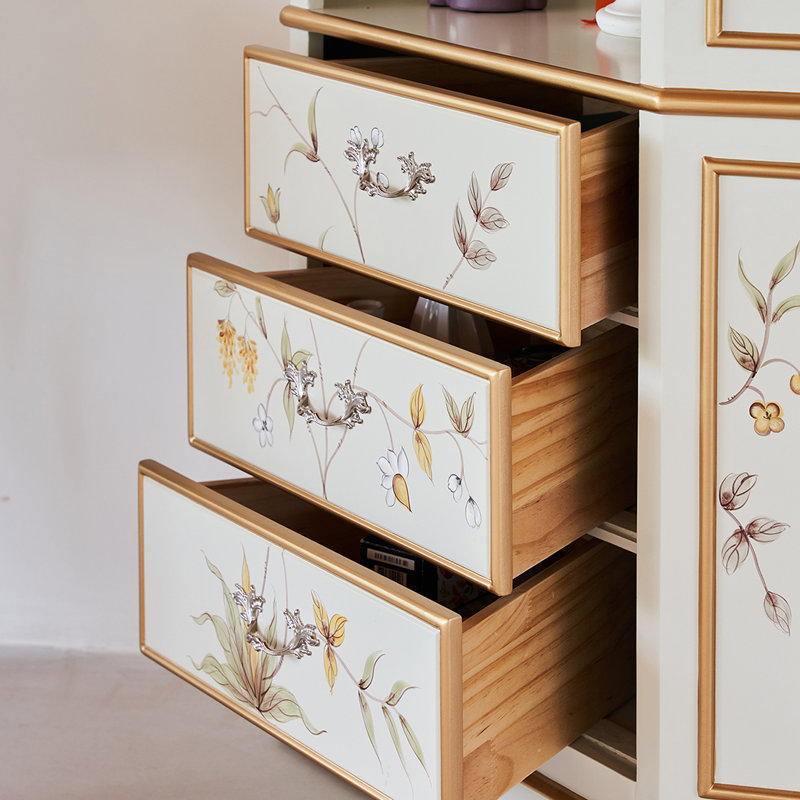 Armoire de coin multifonctionnelle peinte