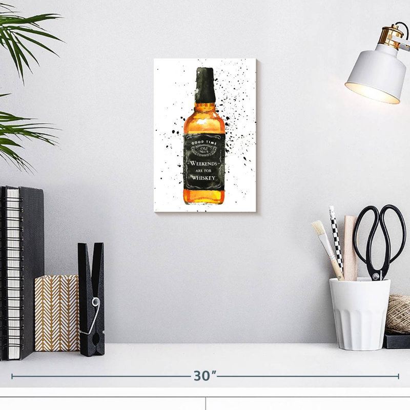Yarlin Weekends Are For Whiskey, 12" H x 8" W