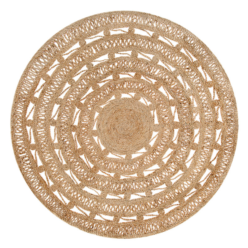 Gerace Round 140 cm x 140 cm Jute / Sisal Hand Woven Area Rug