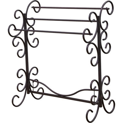 Portemanteaux robuste Frenchi Home Furnishing, H 35,5 po, noir avec détails bronze