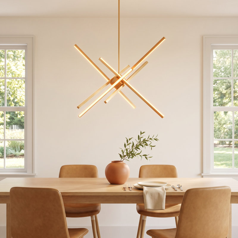 Rochelle 6-Light Chandelier, Aged Brass, 39"