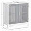 Armoire moderne sous le lavabo avec 2 portes, armoire de salle de bain piédestal sous le lavabo, meuble-lavabo avec tablettes réglables